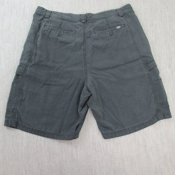 Tommy Bahama Cargo Shorts Mens Gray Canvas Tencel Blend Key Grip Relaxed Fit - Picture 2 of 8